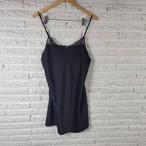 Gilligan OMalley Womens Slip XL Adjustable Spaghetti Black Lace Trim BLA83E